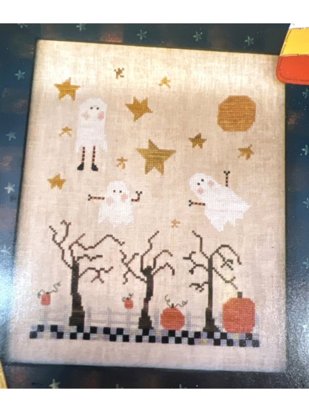 Fanci That Ghosties Cross Stitch Pattern Halloween Design 1994